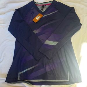 Specialized Womens Andorra MTB Jersey long-sleeve in purple stripe, NWT, Size M